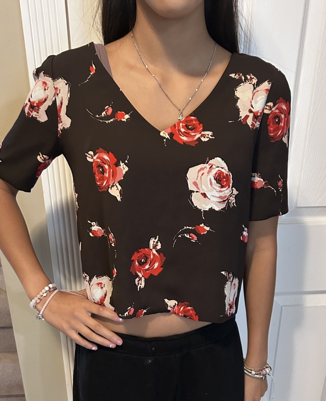 Babaton Aritzia Floral Randy Blouse Sz XS