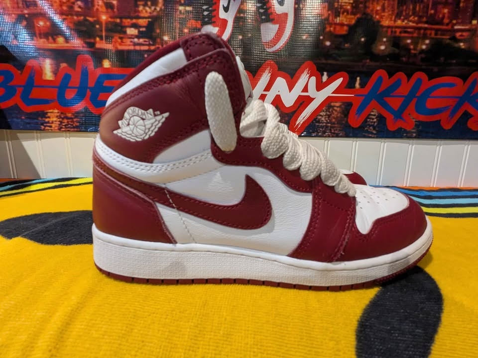 $65- Air Jordan 1 Retro OG/ Artisanal Team Red White -Size#6Y - photo 5