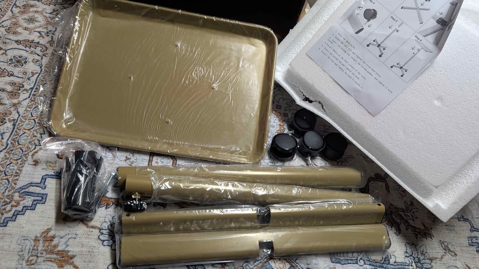 Golden Tray cart with wheels. multi-purpose & adjustable - photo 4