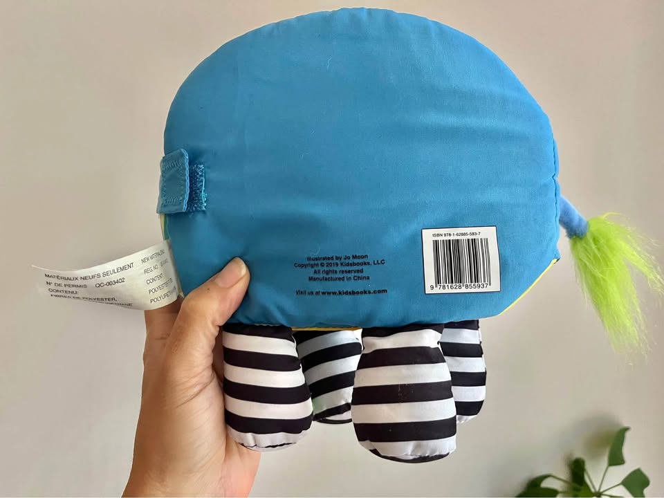 Kidsbooks Jo Moon Elephant soft cloth book with rattle - photo 2