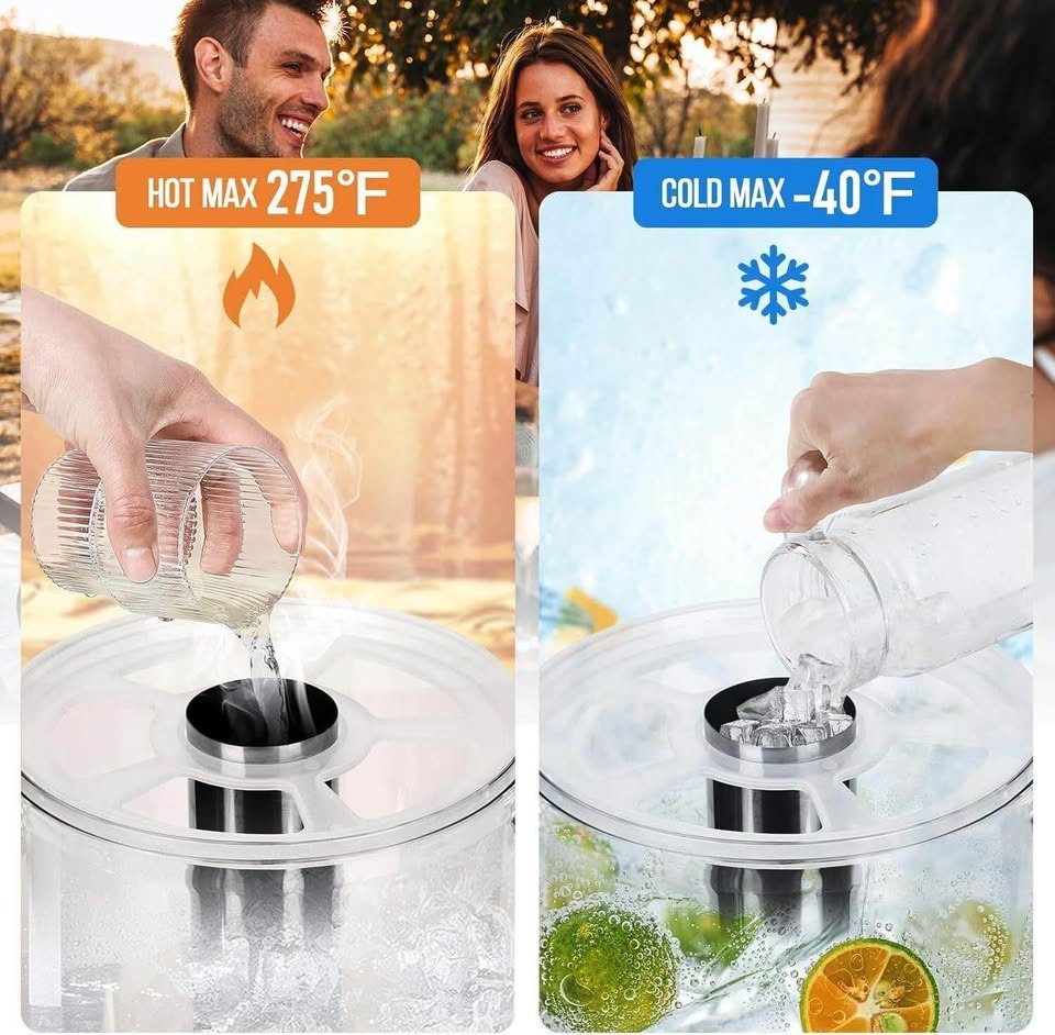 Stainless Steel Drink Dispenser with Stand, 2.2 Gallon - photo 4