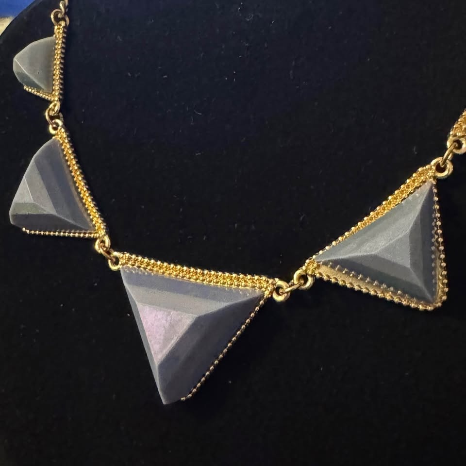 Chunky Statement Bib Necklace DaVinci Violet Lavender - photo 2