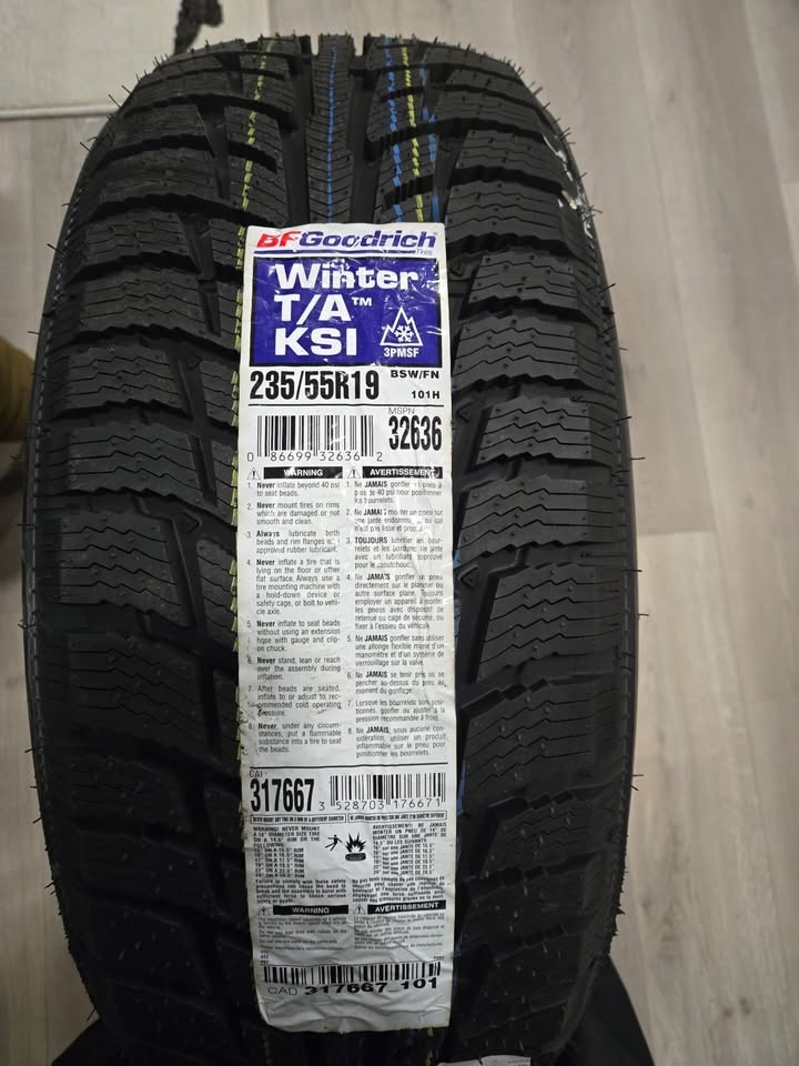 Brand New Set of 4 BFGoodrich Winter Tires - 235/55R19 - photo 3