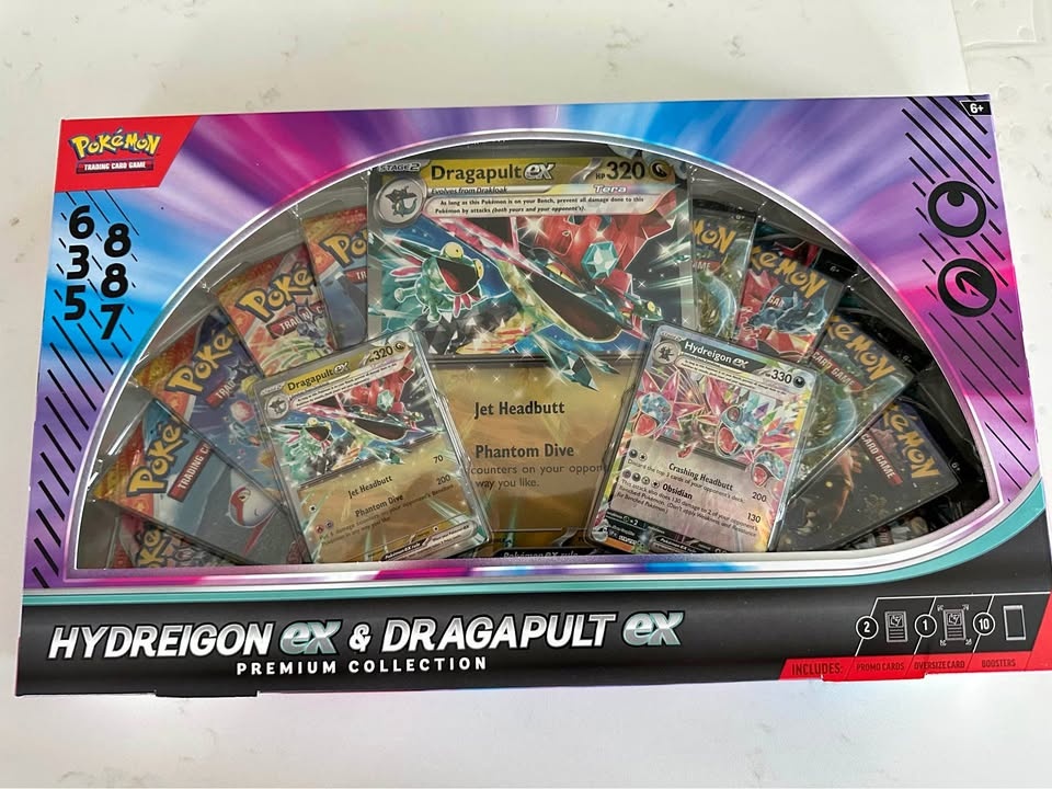 Pokemon TCG Hydreigon EX & Dragapult EX Premium Collection