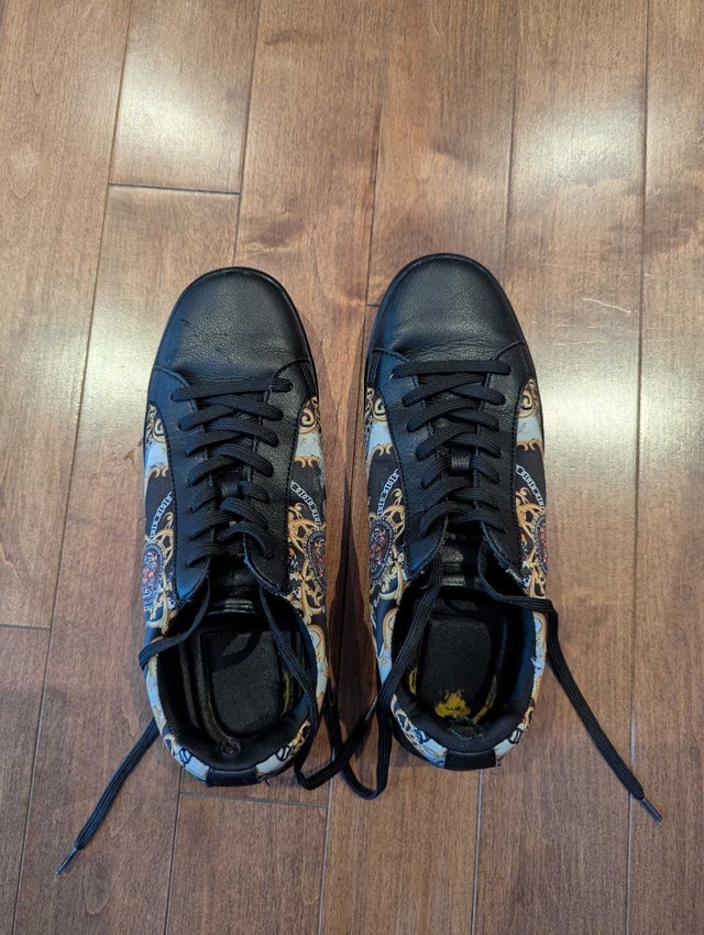 Aldo Karloz Men’s Low-Top Sneakers US 8 Black & Gold (Used)