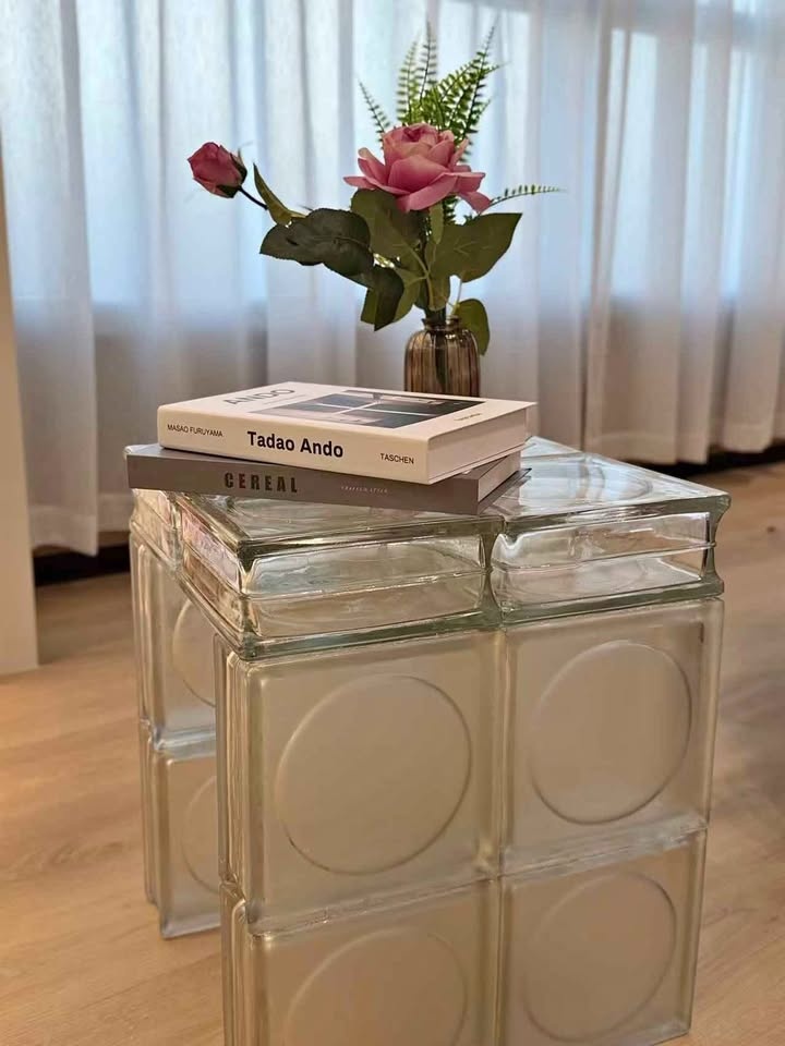 Handmade Glass Block Coffee Table | Modern Customizable