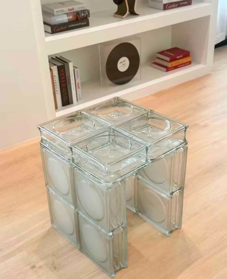 Handmade Glass Block Coffee Table | Modern Customizable - photo 5