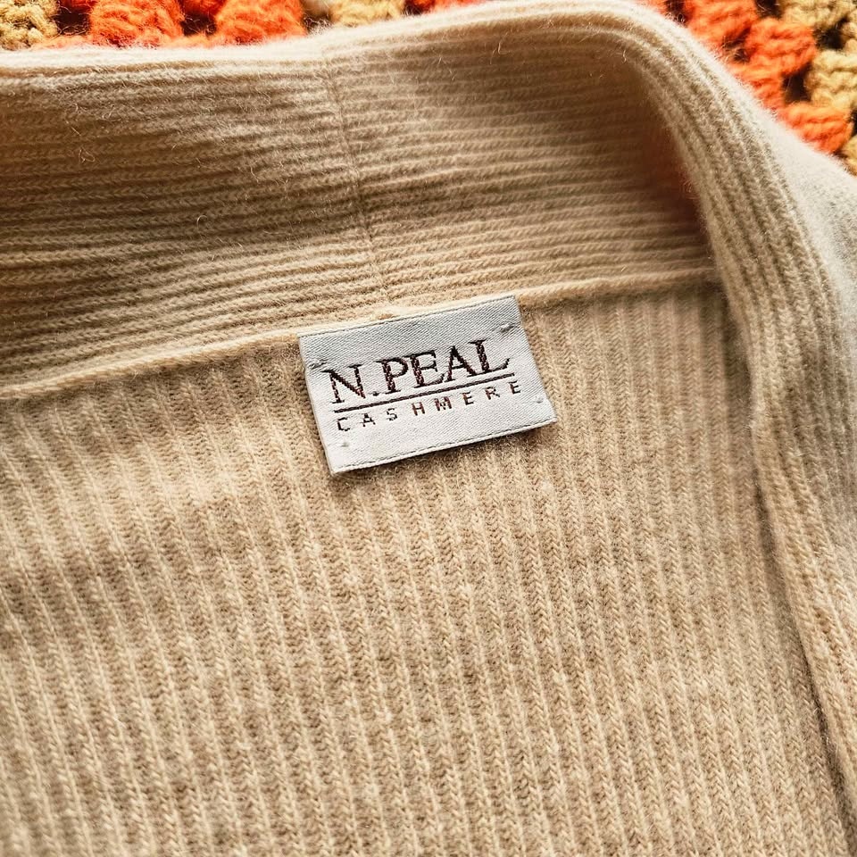 N. Peal Cashmere Scottish Ribbed Long Cardigan Beige - photo 2