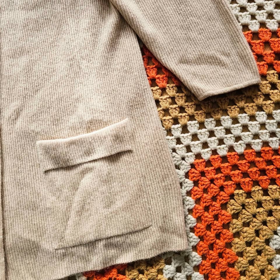 N. Peal Cashmere Scottish Ribbed Long Cardigan Beige - photo 5