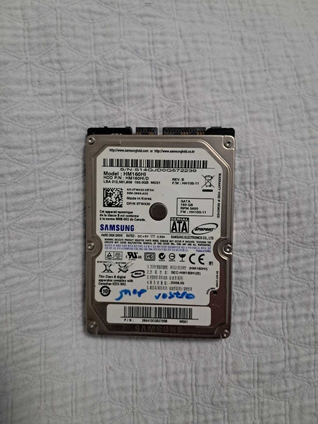 Samsung 160 GB Laptop Hard Drive SATA