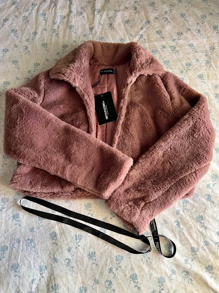 NEW PLT Cropped Faux Fur Coat