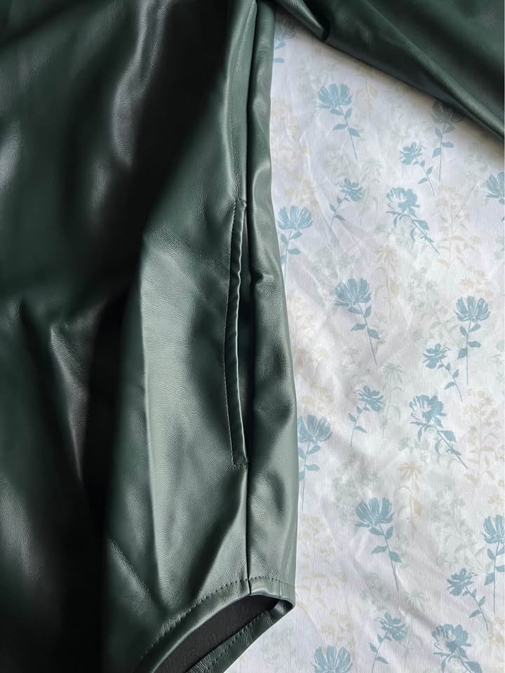 Faux Leather Matching Pant Set - photo 3