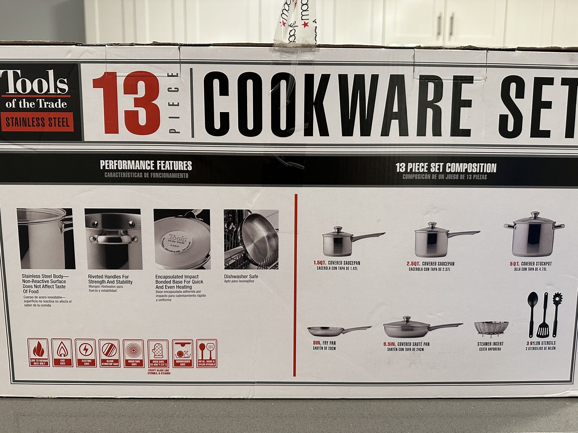 13-Piece Stainless Steel Cookware Set – New in Box - photo 2
