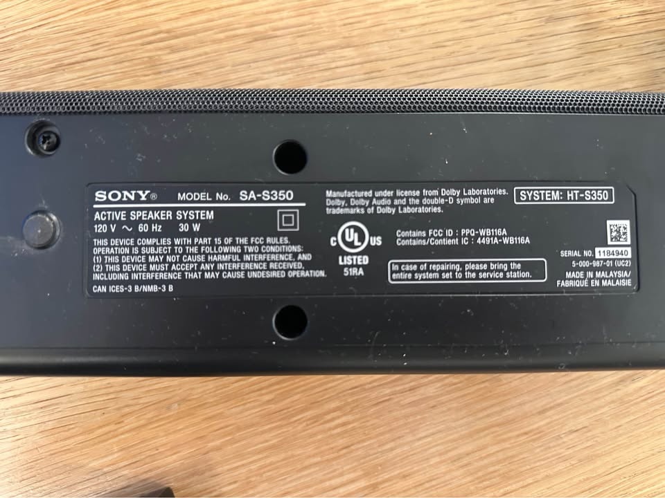 Sony HT S350 Soundbar and Wireless Subwoofer - photo 4