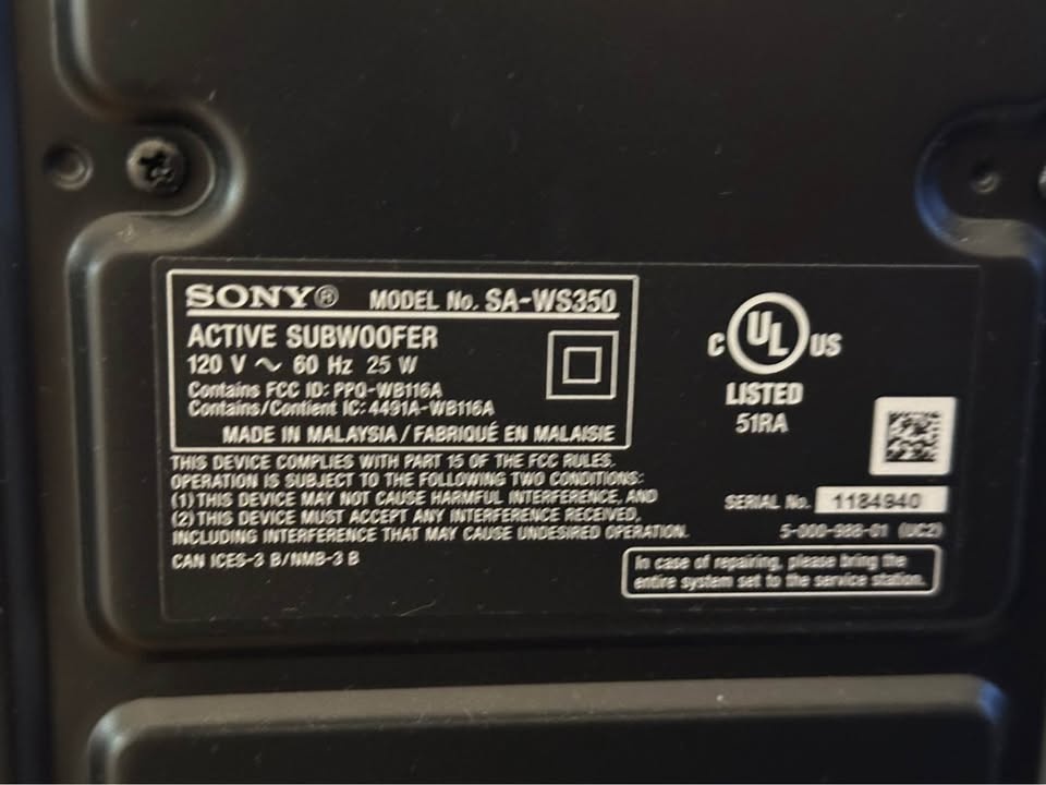 Sony HT S350 Soundbar and Wireless Subwoofer - photo 5
