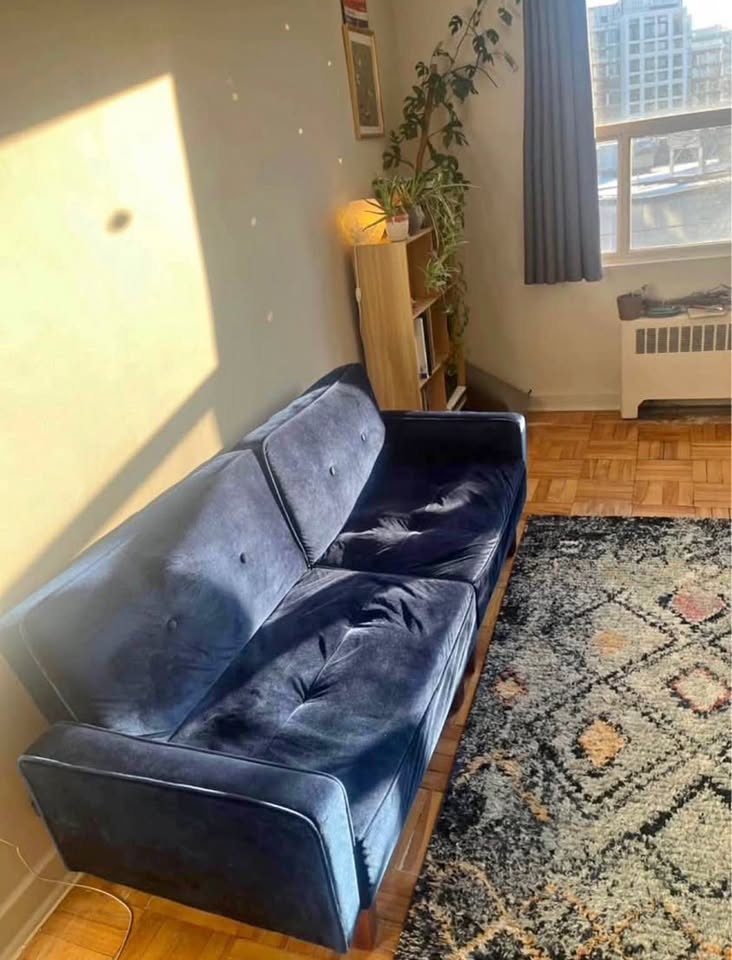 Blue Velvet Sofa