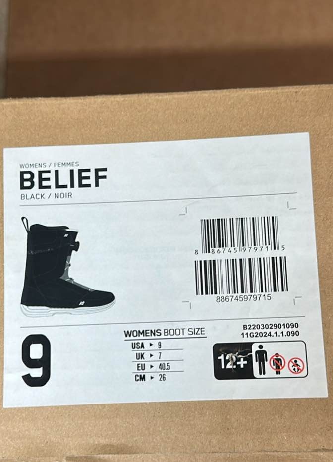 K2 Belief Snowboard Boots Black size 9 - photo 5