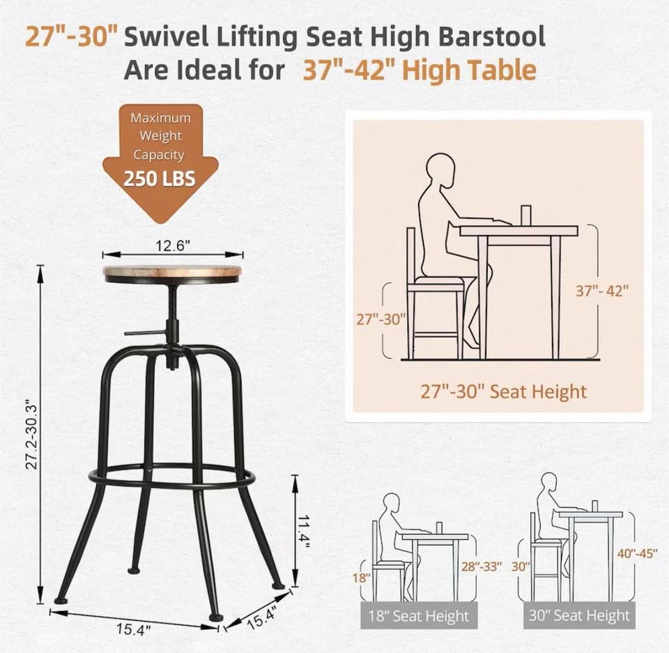 Set or 2 Barstools - photo 3
