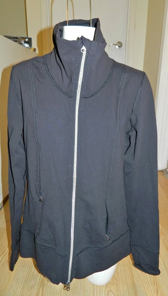 LULULEMON DAILY YOGA JACKET...size 8...VGUC some fuzzies...being
