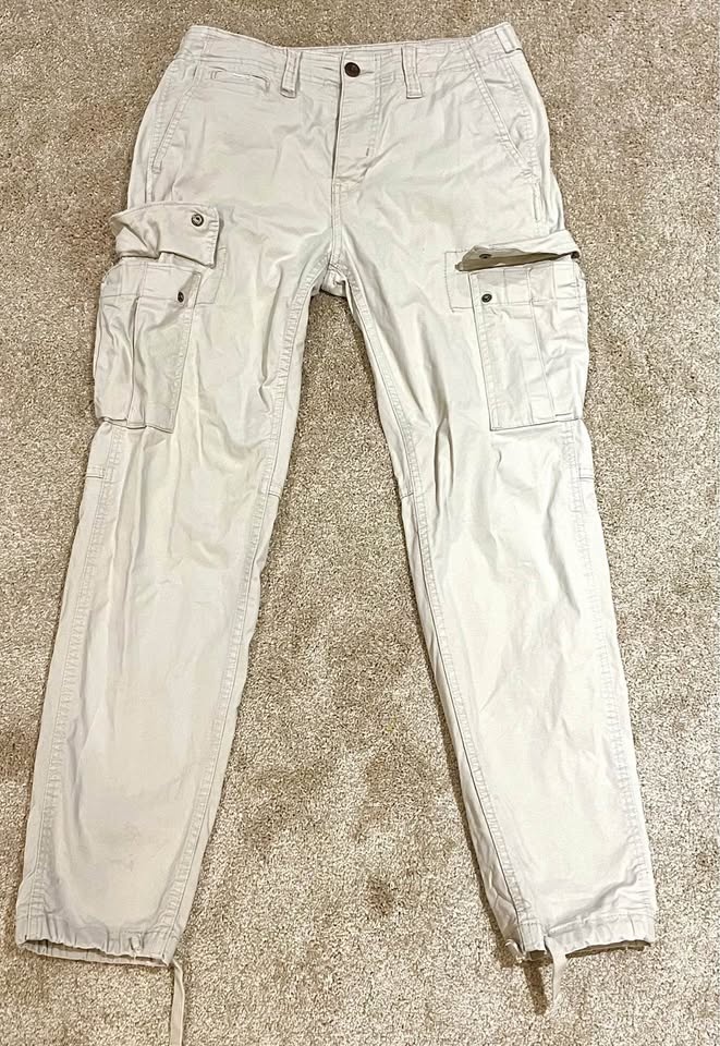 American Eagle Khaki Cargo Pants - 28x32 - Excellent - photo 3
