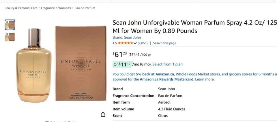 Unforgivable Women Sean John for women 125 ml - photo 5