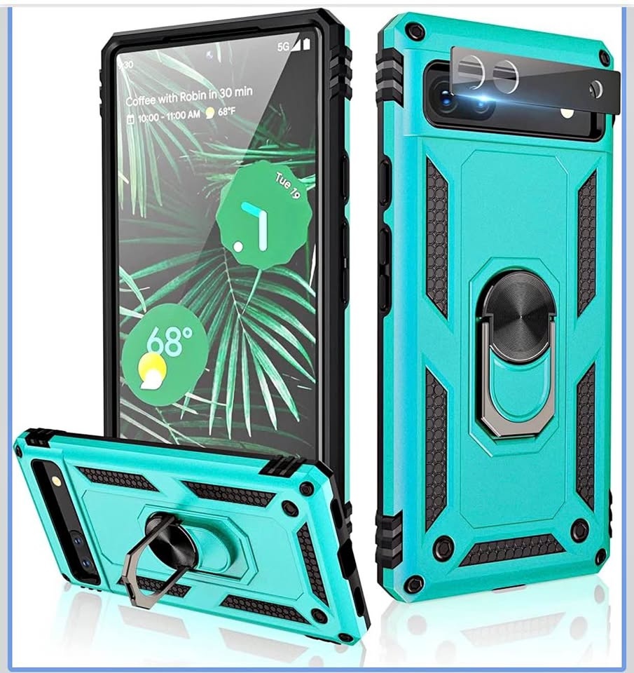 Google Pixel 6A Case with Camera Lens Protector & Ring