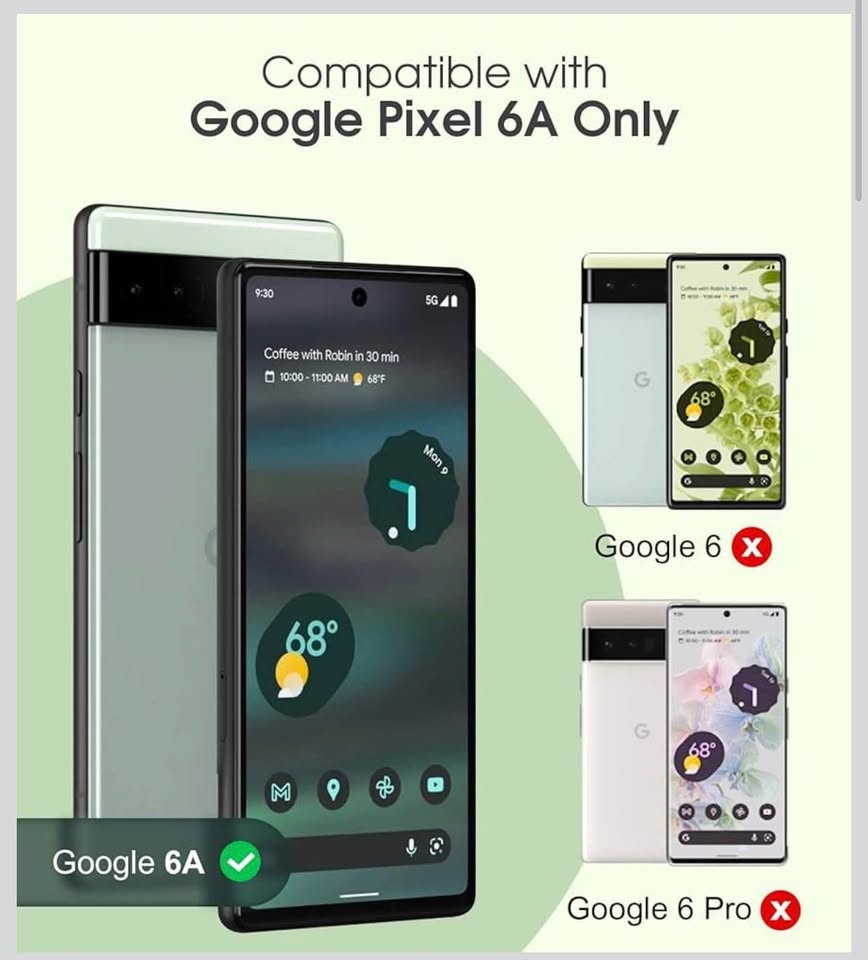 Google Pixel 6A Case with Camera Lens Protector & Ring - photo 2