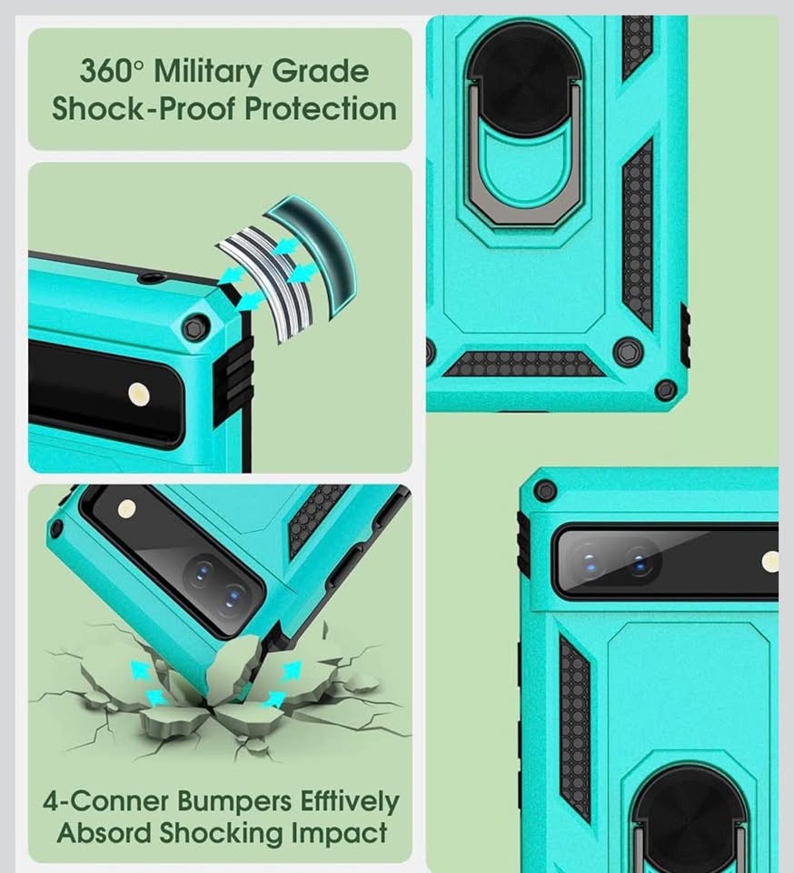 Google Pixel 6A Case with Camera Lens Protector & Ring - photo 5