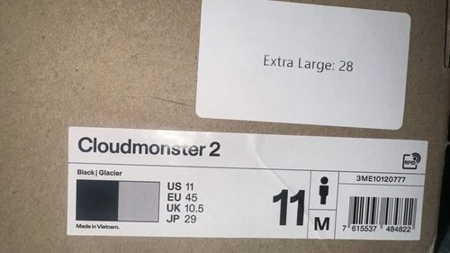 Men's On. Cloudmonster 2 Black | Glacier NWB Size 11 - photo 3