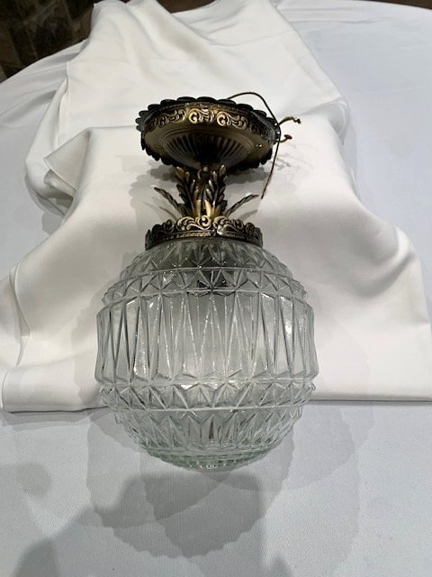 Ceiling Light Fixture Vintage Pineapple Flush - Mount