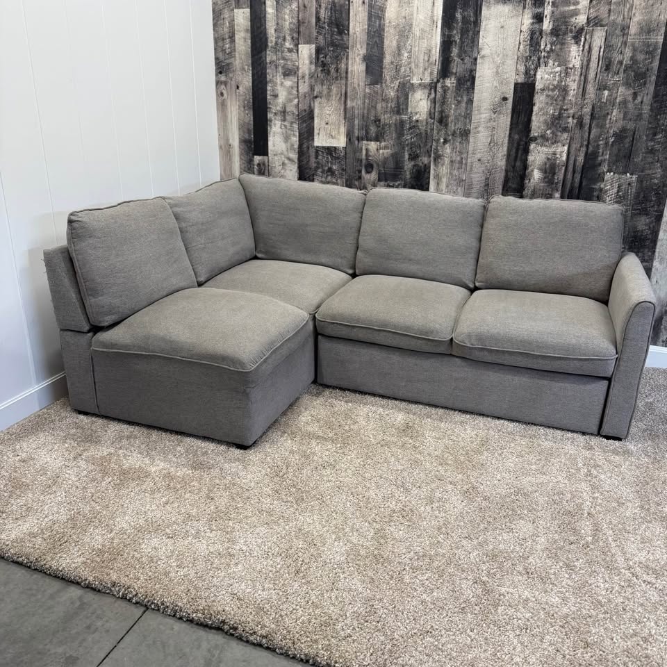 Grey Sleeper Sectional with USB Charging - photo 2