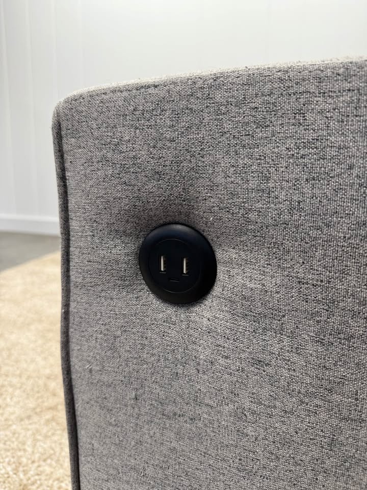 Grey Sleeper Sectional with USB Charging - photo 5