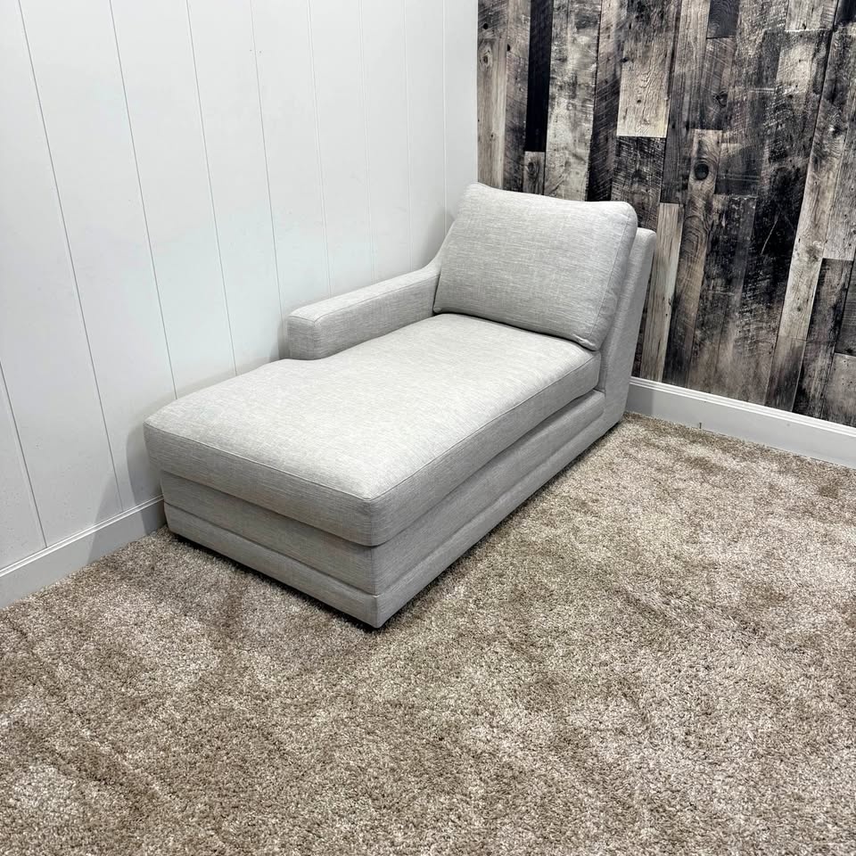 Candace & Basil Sardinia Light Grey Arm Chaise
