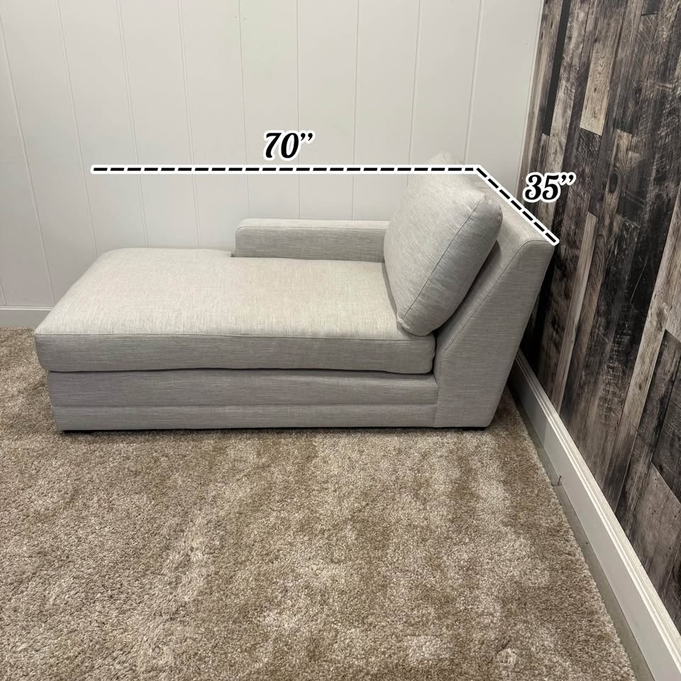 Candace & Basil Sardinia Light Grey Arm Chaise - photo 5