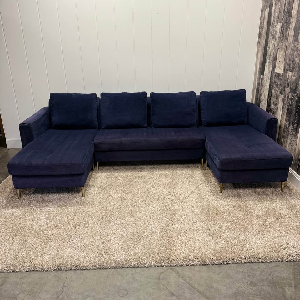 Midnight Blue Palliser Sherbrook U-Shape Sectional
