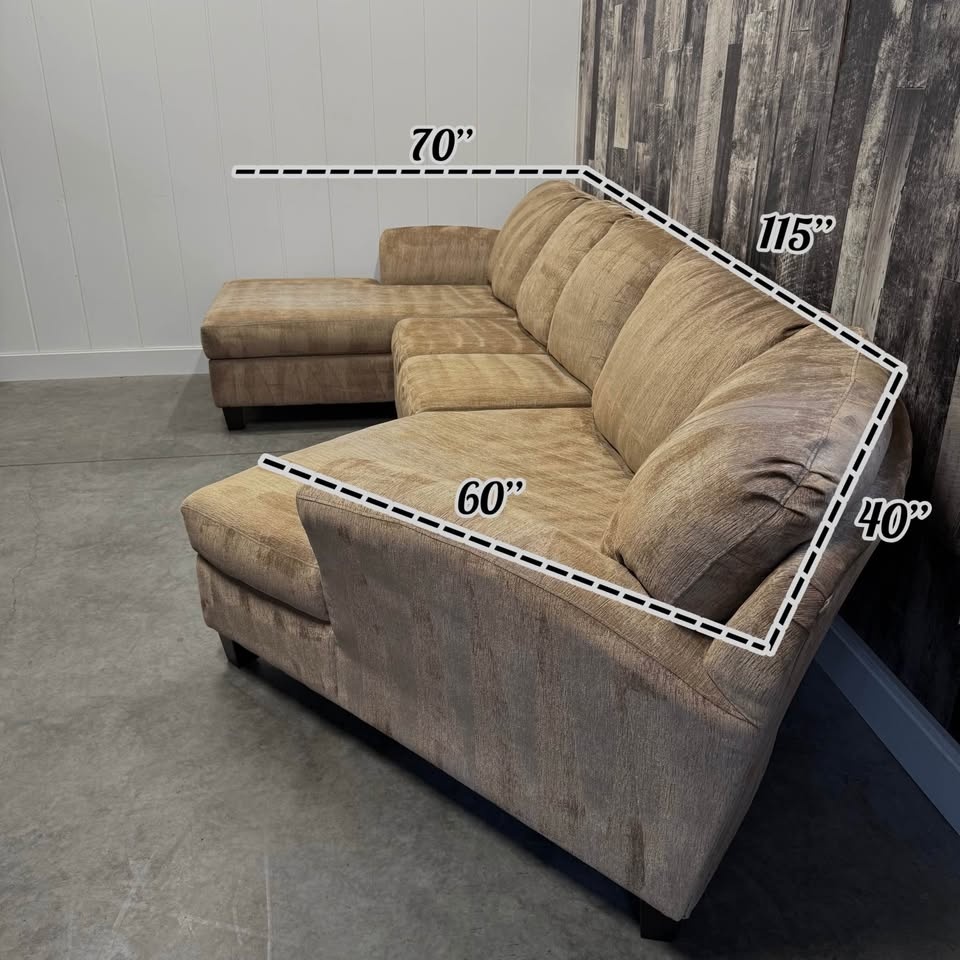 Large Royal Beige Sectional with Cuddler Seat - photo 3