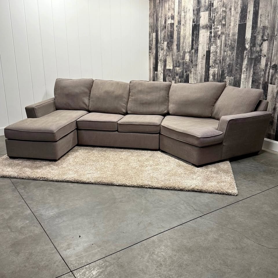 Grey Sectional Sofa with Cuddle Corner