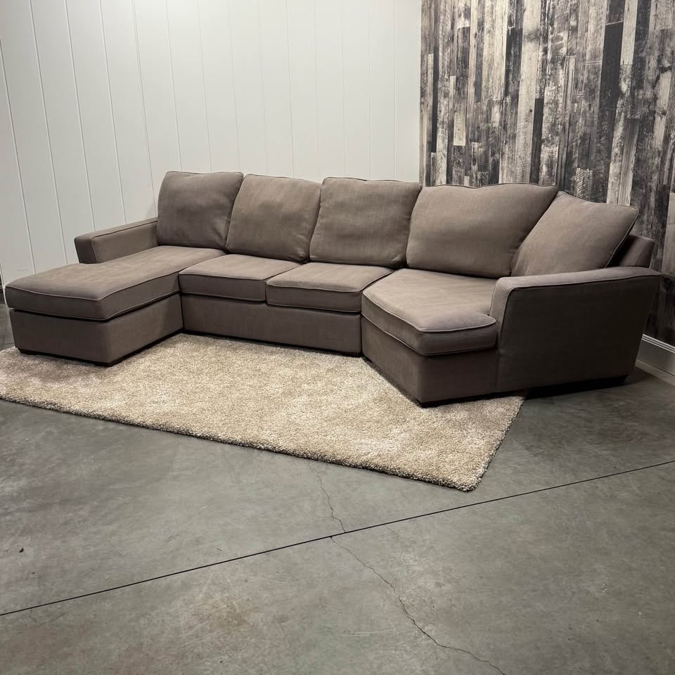 Grey Sectional Sofa with Cuddle Corner - photo 2