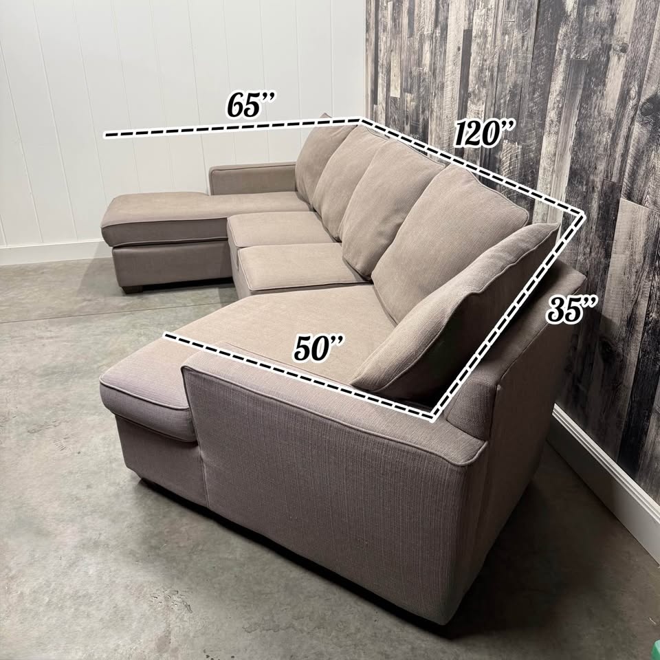 Grey Sectional Sofa with Cuddle Corner - photo 3