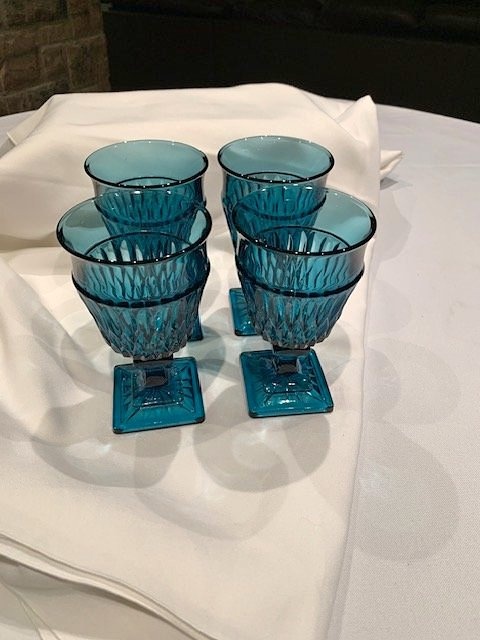 Glasses Vintage Mt . Vernon By Indiana Glass Set Of 4