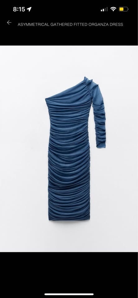 NEW Zara One-Shoulder Organza Midi Dress - photo 3