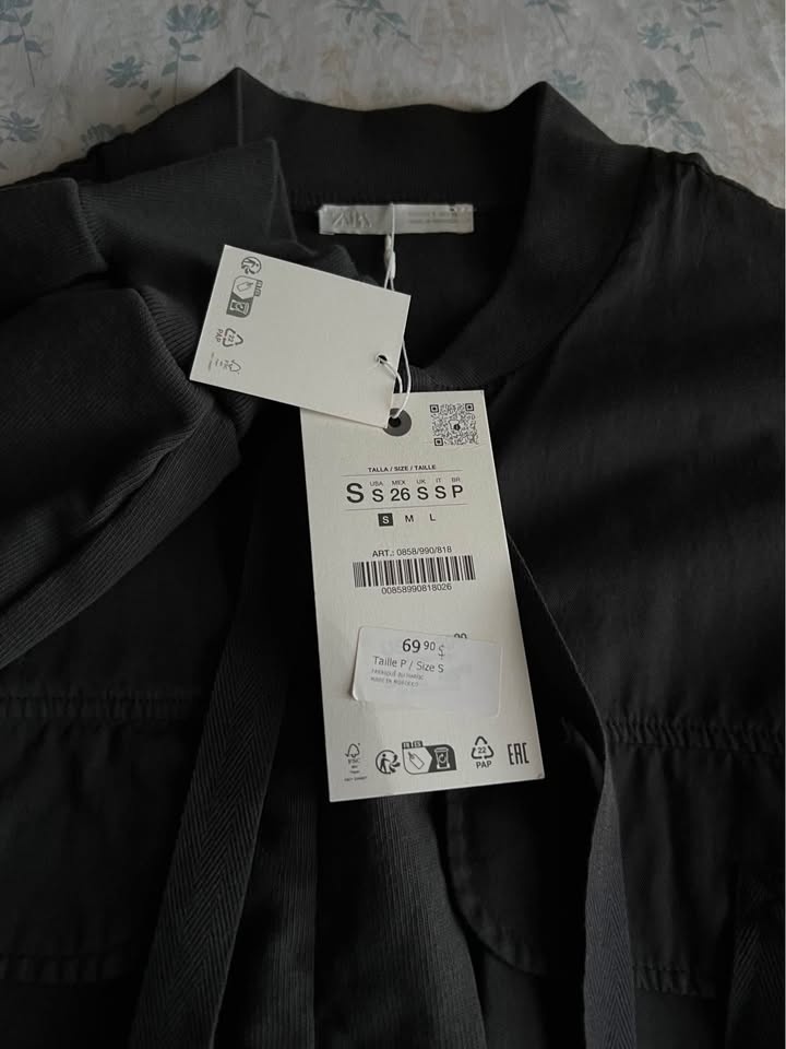 NEW Zara Washed Cargo Jacket - photo 2