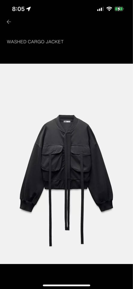NEW Zara Washed Cargo Jacket - photo 4