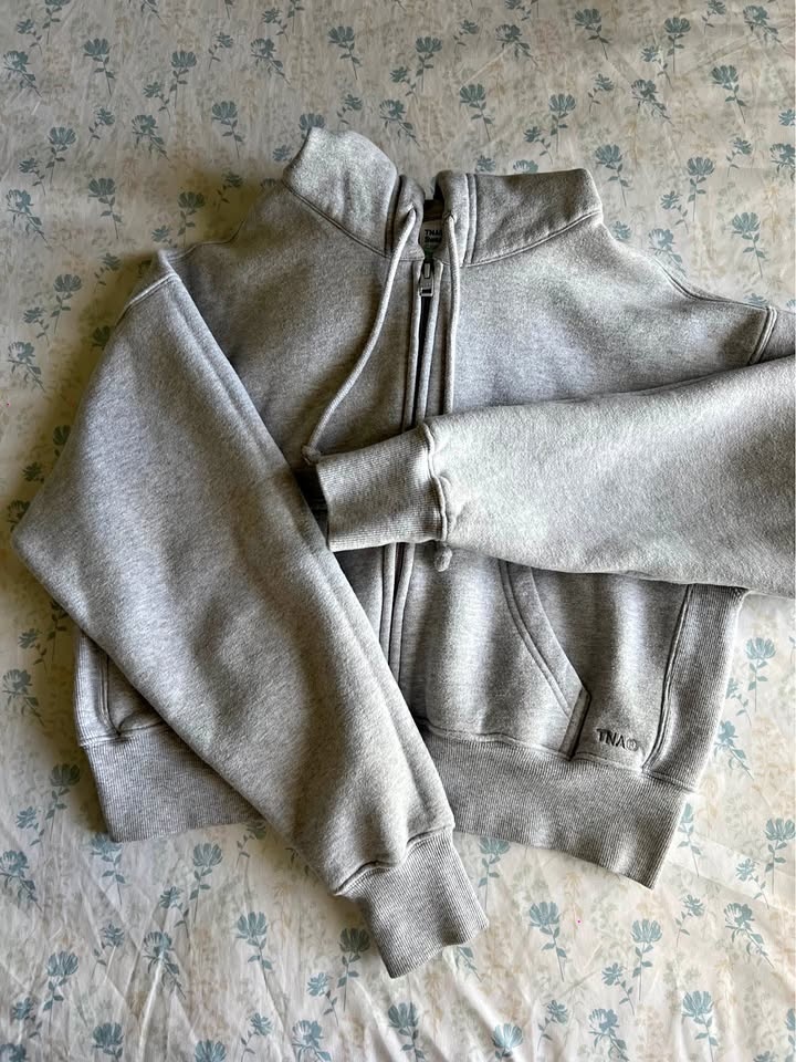 Aritzia Tna Boyfriend Boxy Zip Hoodie