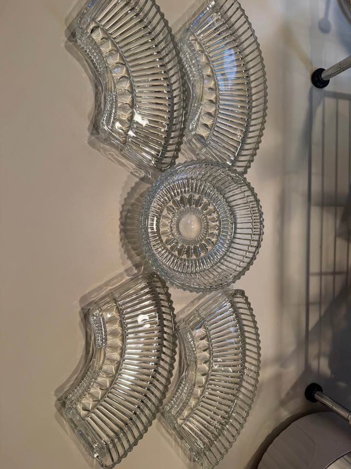 Kromex Lazy Susan Cut Glass Relish Tray - photo 3