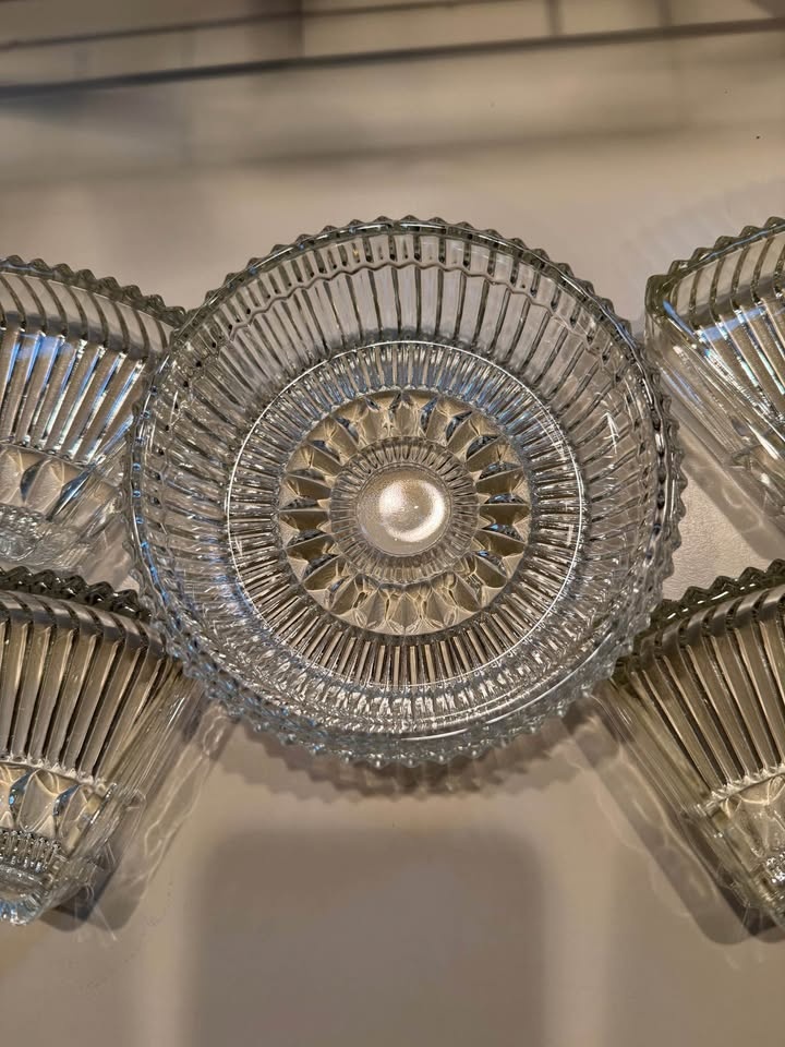 Kromex Lazy Susan Cut Glass Relish Tray - photo 5