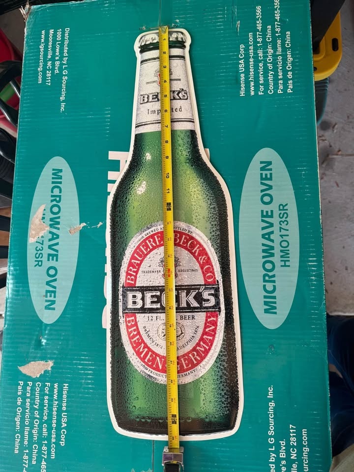 Becks Beer metal beer sign - photo 2