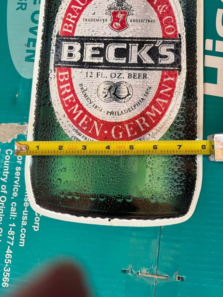 Becks Beer metal beer sign - photo 3