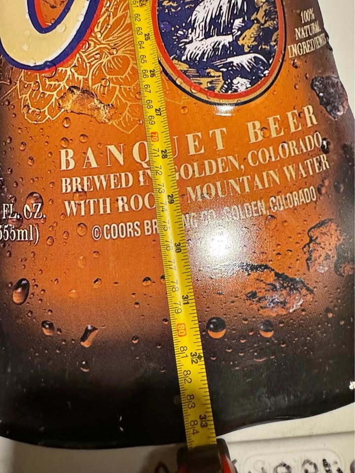 Coors Bottle Metal Beer Sign