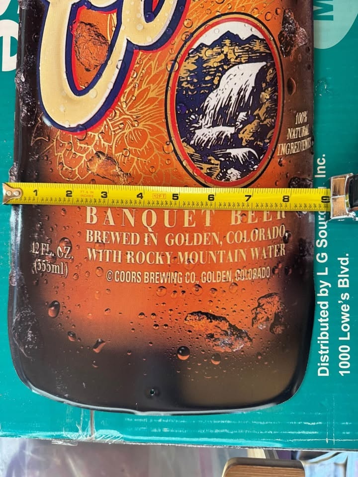 Coors Bottle Metal Beer Sign - photo 5